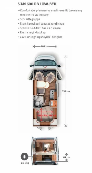 Carthago Malibu VAN 600 LOW BED Campingbus - Oslo, Norwegen