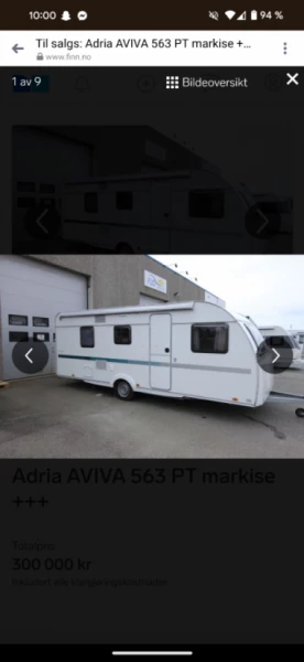 Adria Aviva 563 PT Campingvogn - Kolnes, Norge