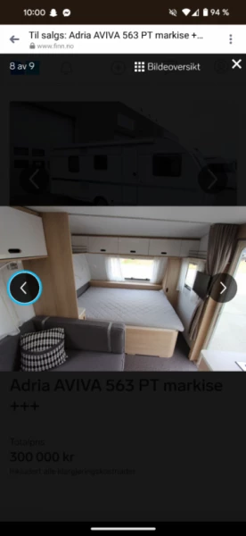 Adria Aviva 563 PT Campingvogn - Kolnes, Norge