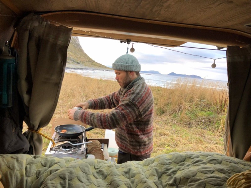Volkswagen Transporter Campingbus - Bøstad, Norwegen