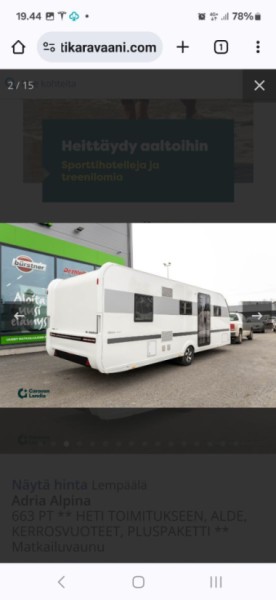 Adria Alpina 663 PT Wohnwagen - Siuntio, Finnland