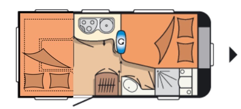 Hobby 460 UFE Wohnwagen - Öpfingen, Deutschland