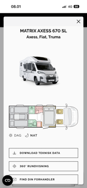 Adria Fiat Ducato Flak/chassi 140 Multijet 2,2 D Wohnmobil - Aalborg, Dänemark