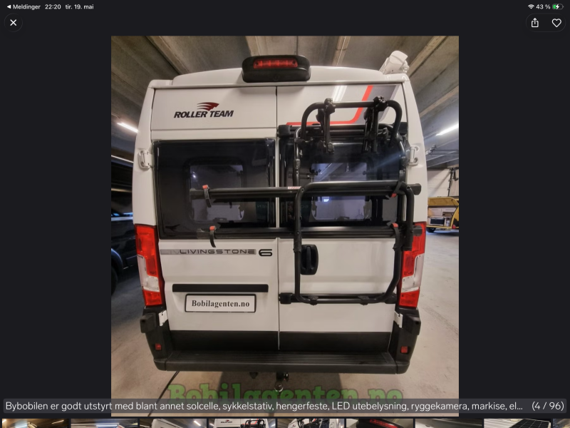 Fiat Roller Team Livingstone 6 Husbil - Kabelvåg, Norge