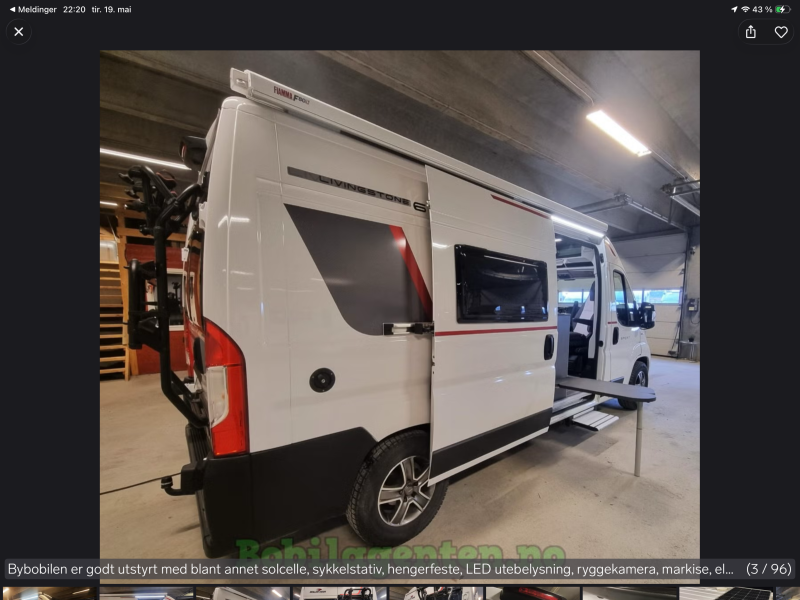 Fiat Roller Team Livingstone 6 Husbil - Kabelvåg, Norge