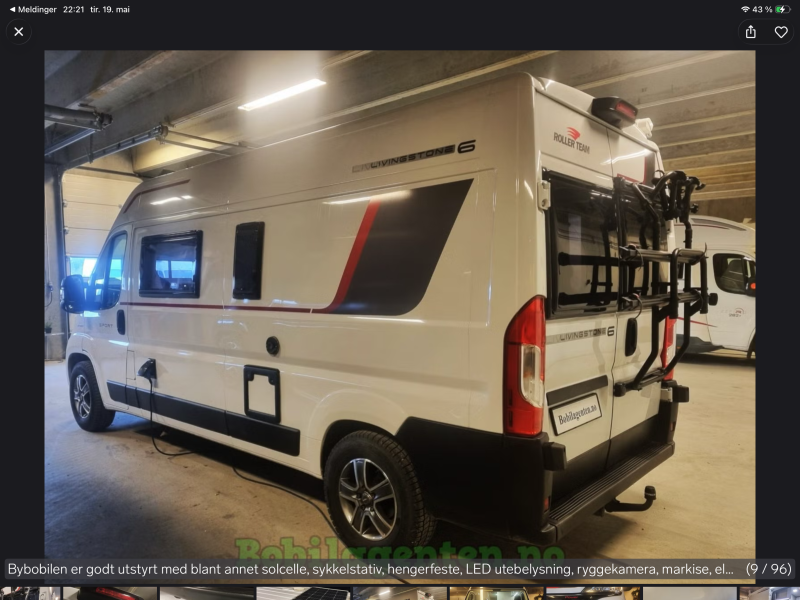 Fiat Roller Team Livingstone 6 Husbil - Kabelvåg, Norge