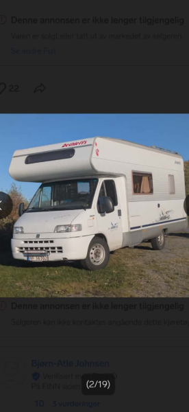 Fiat Dethlefs Globetrotter Wohnmobil - Harstad, Norwegen