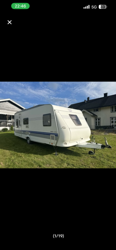 Hobby 560 KMFe Wohnwagen - Hovin i Gauldal, Norwegen