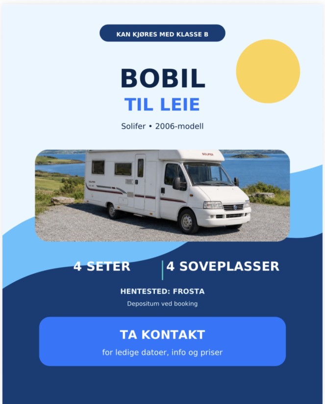 Camping-car - Frosta, Norvège