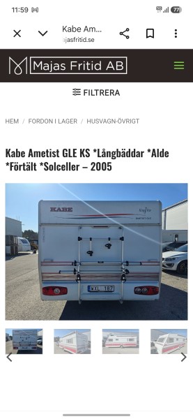 Kabe Ametist xl Campingvogn - Ljugarn, Sverige