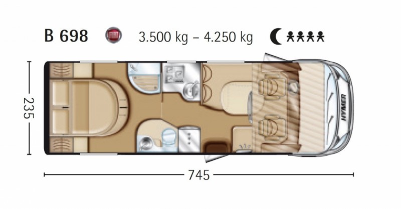 Hymer B 698 Wohnmobil - Enviken, Schweden