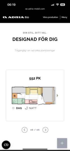 Adria Altea 552 PK Wohnwagen - Vattholma, Schweden
