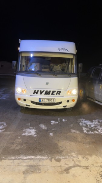 Hymer B644 2.8idtd Bobil - Rossfjordstraumen, Norge