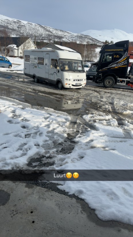 Hymer B644 2.8idtd Bobil - Rossfjordstraumen, Norge